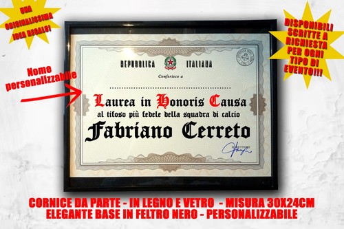 Laurea quadro tifoso calcio